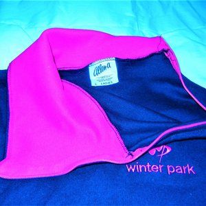 REDUCED  WINTER PARK by ALLEN A Womens Snow Ski Turtle Top Black Pink Sz Large